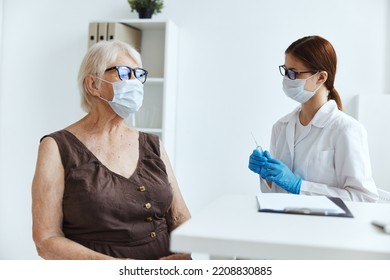 Nurse In White Coat Shoulder Injection Vaccine Passport