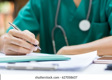 Nurse Are Working On Work Desk