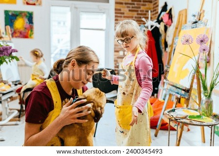 Similar – Image, Stock Photo Education is needed. | The word ‘education’ punched in sheet metal in front of house facade.