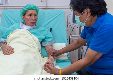 Nursing Care And Treatment For Patient At Burn Unit In Hospital.