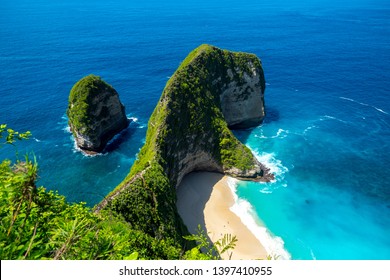 Nusa Penida, Bali, Indonesia. Manta Bay or Kelingking Beach on Nusa Penida Island, Bali. Nusa Penida is one of the most famous tourist attraction place to visit in Bali. 