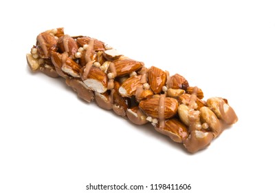 Nut Bar Isolated On White Background