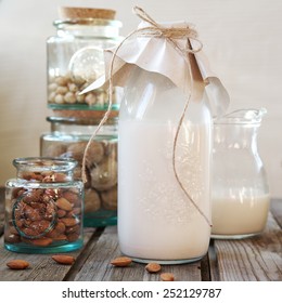 Nut Milk In A Bottle