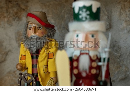 Nutcracker figures displayed using selective focus