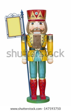 The Nutcracker with peak on white background