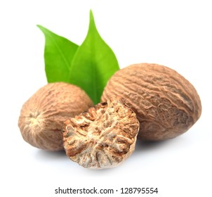 Nutmeg Closeup Isolated