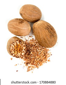 Nutmeg Isolated On White