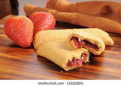 Nutrition Breakfast Bars Filled With Strawberry