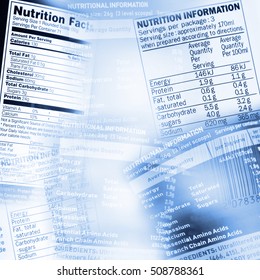 Nutrition Information Facts On Assorted Food Labels