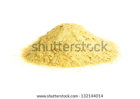 Nutritional yeast, natural source of vitamin B. Saccharomyces cerevisiae.