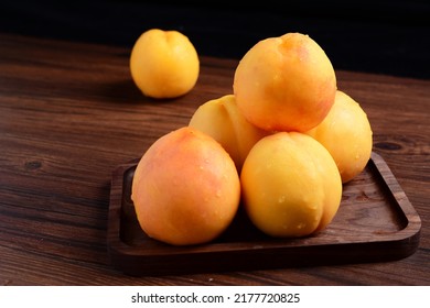 Nutritious And Healthy Fresh Yellow Peaches