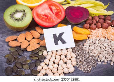Nutritious various ingredients containing natural vitamin K, potassium and minerals