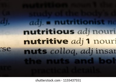 nutritive word in a dictionary. nutritive concept. - Shutterstock ID 1155437551