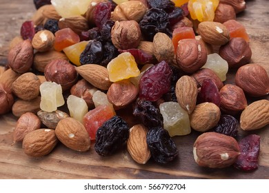 Close Mixed Nuts Dry Fruits Chocolate Stock Photo (Edit Now) 66606751