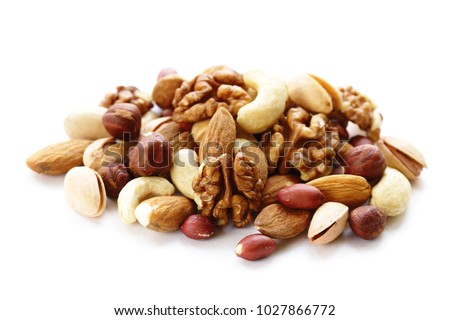 nuts mix for a healthy diet (cashew, pistachios, hazelnuts, walnuts, almonds)