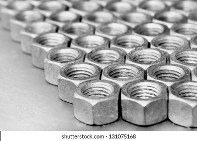 Nuts in an organized array pattern - Powered by Shutterstock