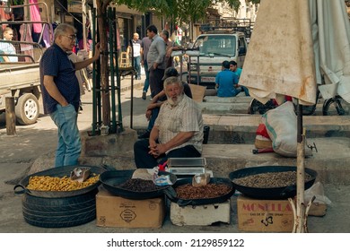 Nuts Seller In The Street In Damascus (Syrian Arab Republic) On 04.09.2021