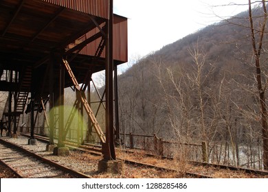 Nuttalburg, WV/USA-December 29,2018: "The Abandoned Coal Mining Town: Nuttalburg" Photos taken in abandoned coal mining town in West Virginia. Coal Tipple included!