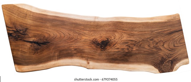 Nutwood slab isolated on a white background.  - Shutterstock ID 679374055