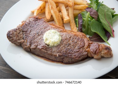 NY Strip Steak With Garlic Herb Butter