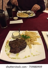 NY Strip Steak With Herb Butter And  Fries