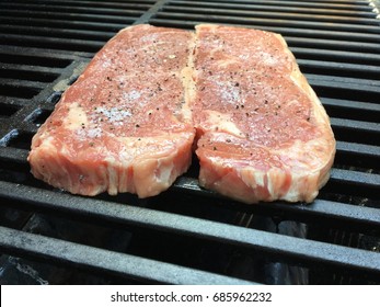 NY Strip Steaks On The Grill