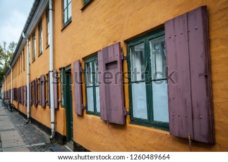Nyboder - New [small] Houses. Built from 1757 by King Christian IV for housing the personnel and their families of the rapidly growing Royal Danish Navy. Copenhagen. Denmark.