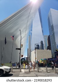 NYC Aug 2022 - The Oculus, World Trade Center, And Financial District Street
