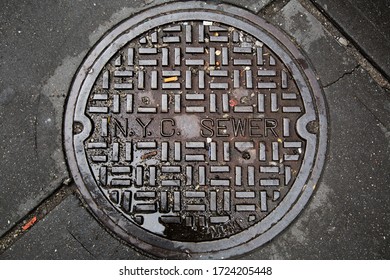 NYC Sewer Man Hole Street Photography Circle 