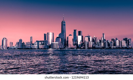 NYC Skyline Clicked From Exchange Place, Jersey City