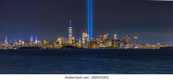 NYC Skyline With The Tribute In Lights 