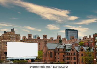 NYC View With Blank Billboard Space