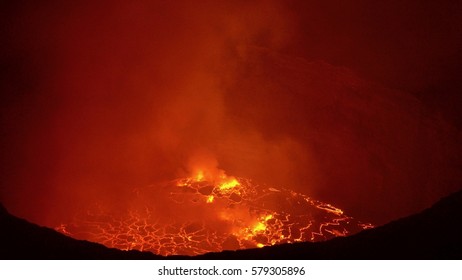 Nyiragongo Volcano Dr Congo Active Stratovolcano Stock Photo (Edit Now ...