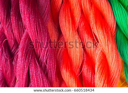 Nylon rope,colorful nylon rope background.