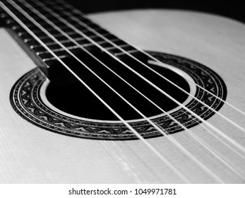 Nylon String Classical Guitar B&W