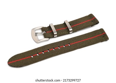 Nylon Watch Strap On White Background