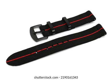 Nylon Watch Strap On White Background