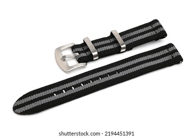 Nylon Watch Strap On White Background