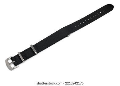 Nylon Watch Strap On White Background