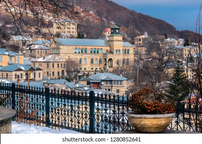 Nymfaio The Picturesque Traditional Village Of Greece And A Very Popular Winter Destination. Arcturos Organisation Which Protects Brown Bears Was Founded There And Provides Shelter For Wounded Bears.