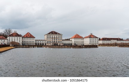 Nymphenburg Castle In Munich, Germany At Winter.