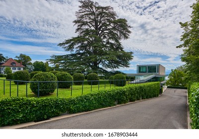 Nyon, Switzerland - June 2019: At UEFA Official Headquarters