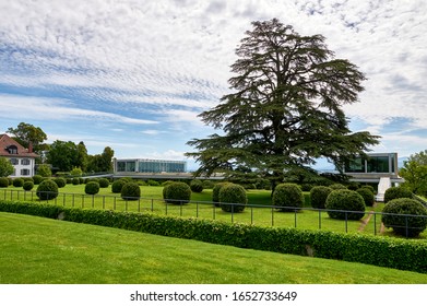 Nyon, Switzerland - June 2019: View On UEFA Headquarters