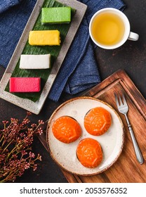 Nyonya Kuih On Dark Background