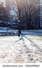 NYPD Police Car Snow In Central Park