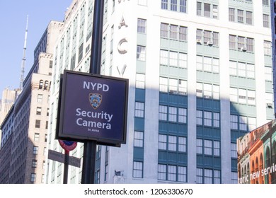 NYPD Security Camera Sign