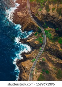 Oahu, Hawaii Coastline Aerial Photo 