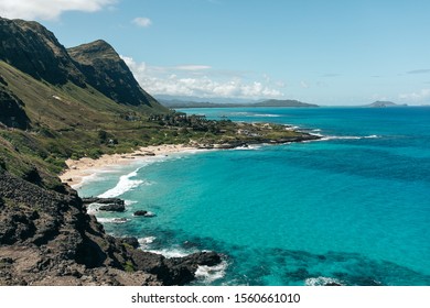 oahu hawaii landscape ocean mountain