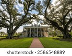 Oak Alley Plantation is a historic plantation located on the west bank of the Mississippi River, in the community of Vacherie, St. James Parish, Louisiana, US.