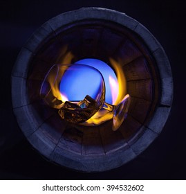 The Oak Barrel Burning Brandy